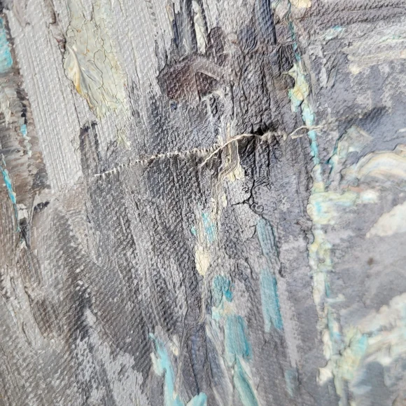 Antique vintage PARIS signed Oil on Canvas Impressionist mid-20th Century painti - Picture 11 of 16